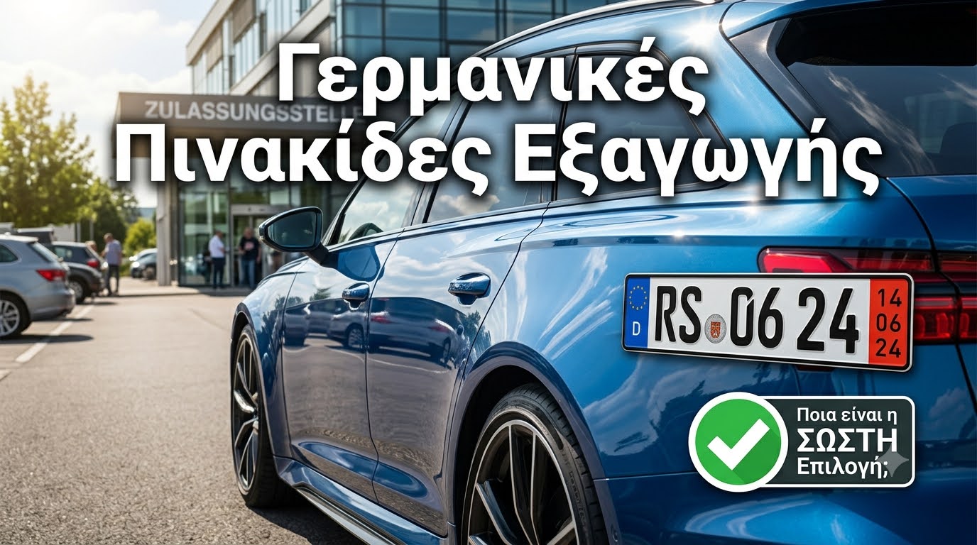 Σύγκριση πινακίδων Kurzzeitkennzeichen και Ausfuhrkennzeichen στη Γερμανία για εισαγωγή αυτοκινήτου στην Ελλάδα